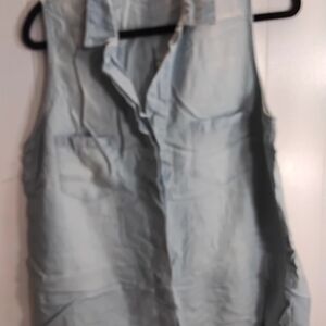 Velvet Heart Sky Blue Sleeveless Blouse